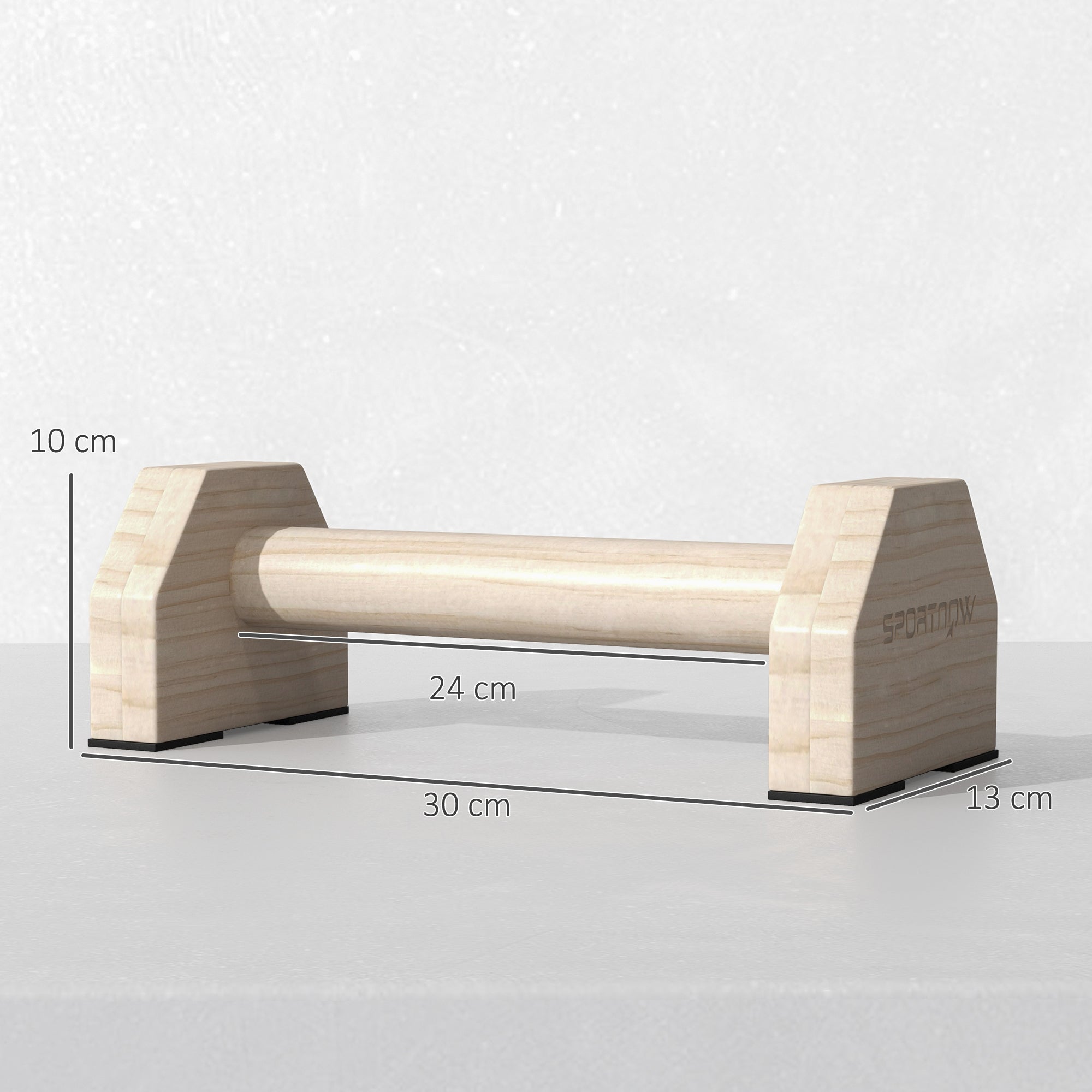 Wooden Parallettes Bars Push up Handles with Non-Slip Base, Calisthenics Equipment for Home Gym Training | SPORTNOW