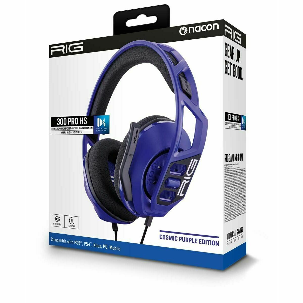 Gaming Headset with Microphone Rig Gaming RIG300PROHSCOSM Purple-1