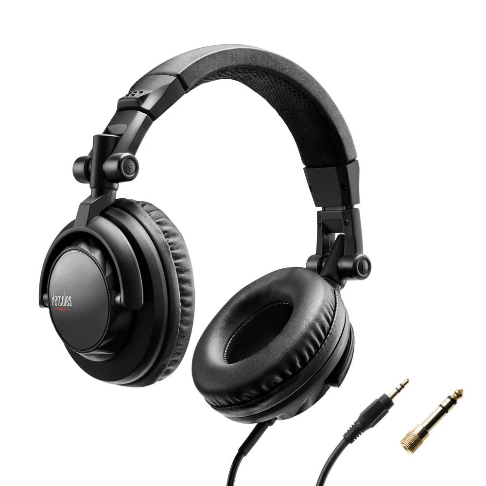 Casti DJ-Kopfhorer, Hercules, DJ45, Jack 3,5 mm, Negru (hercules4780898)-0