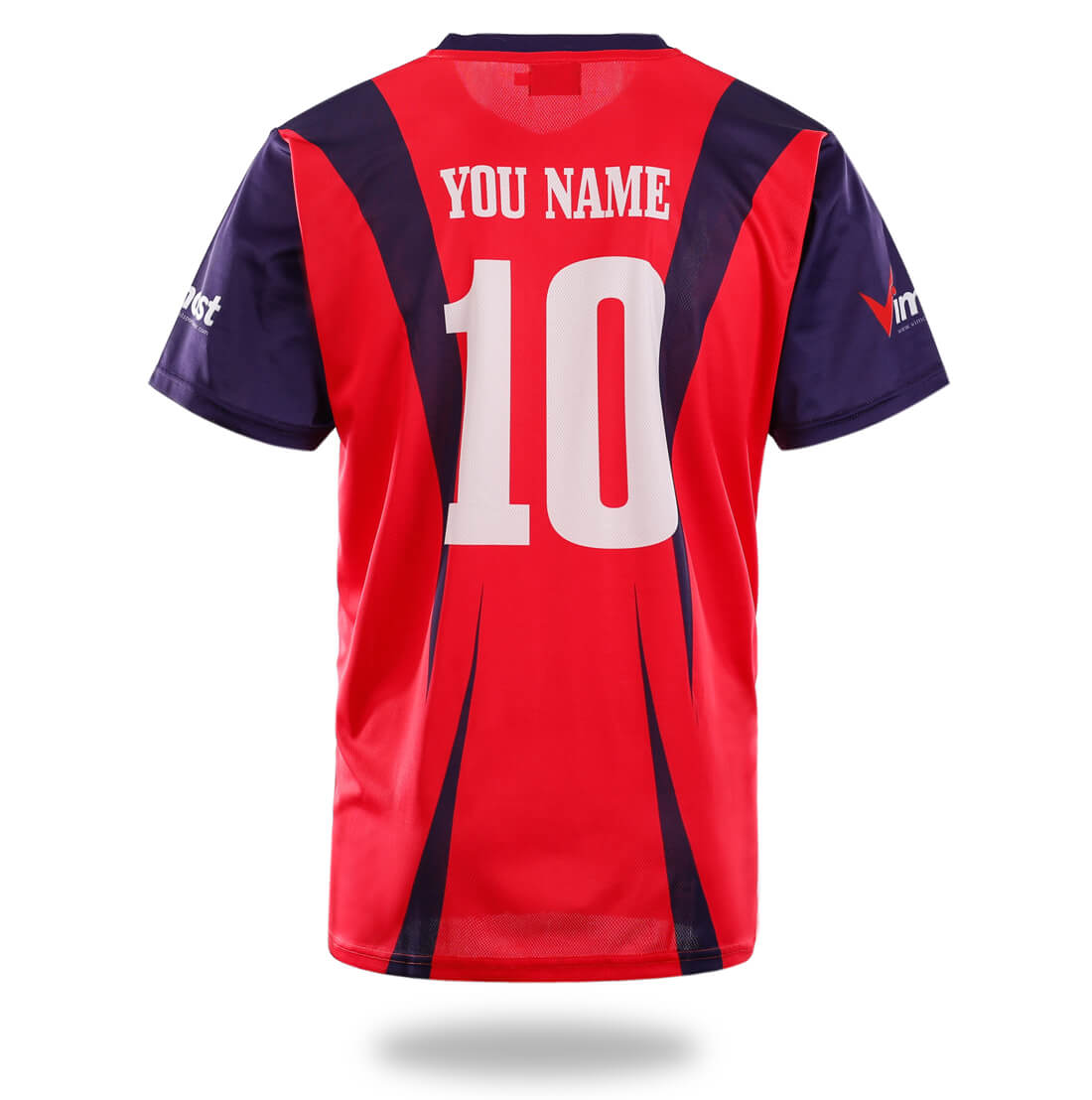 Simple Red Design Soccer Jersey-1