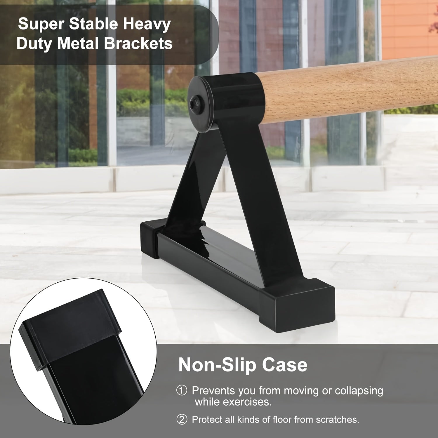NNETM Wooden Push-Up Bars Handstand Calisthenics Bars